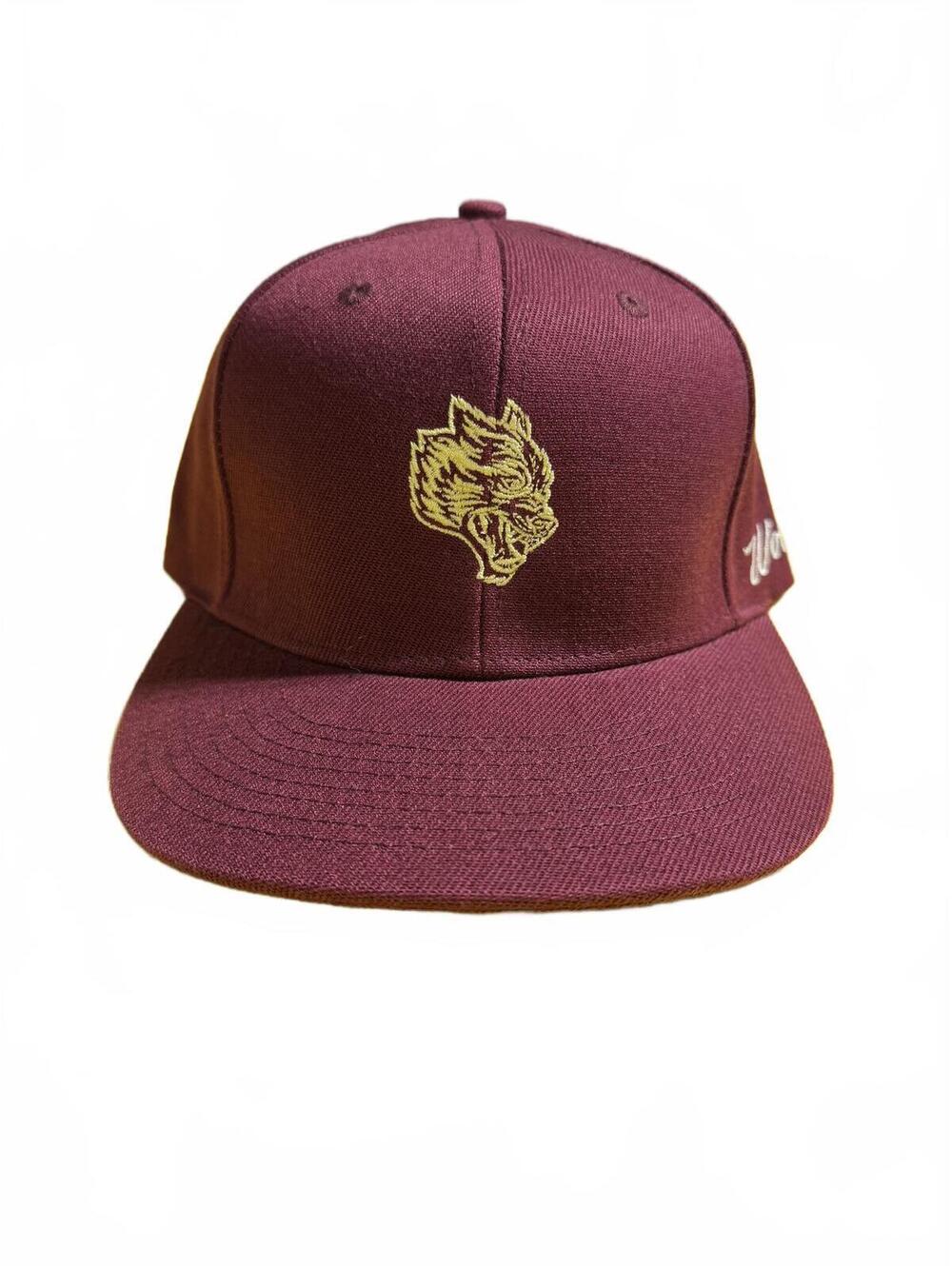 Maroon Darc Sport Wolves Embroidered Fitted 7 3/8 Cap
